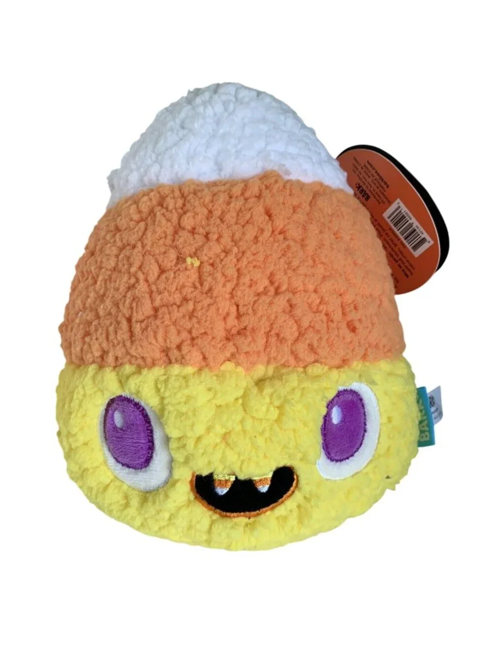 Bark Dog Chew Toy Plush Halloween Candy Vampy Corn Squeaker Sz Large Pup NWT